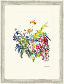 Picture "Summer Flowers with Roses", 1969, framed