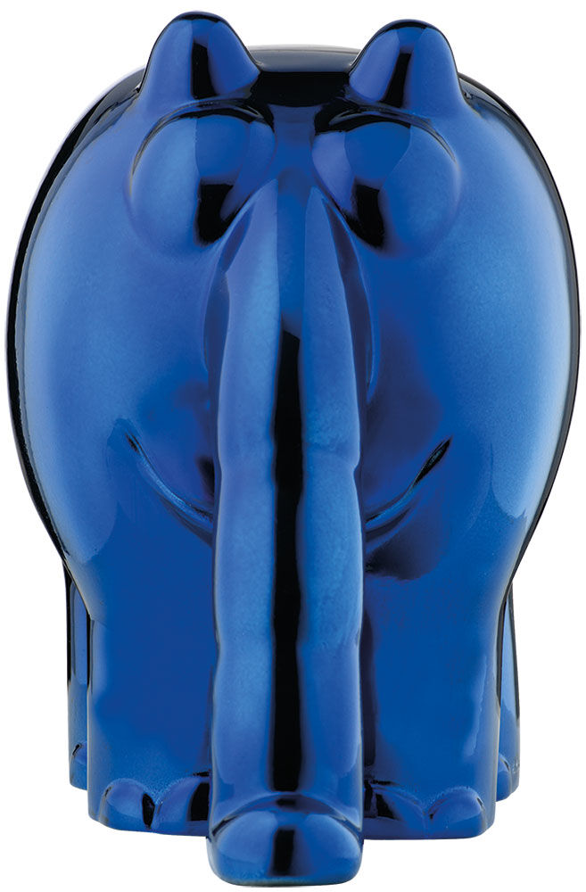 Skulptur "Ottifant", Version in Kunstguss Metallic-Blau von Otto Waalkes