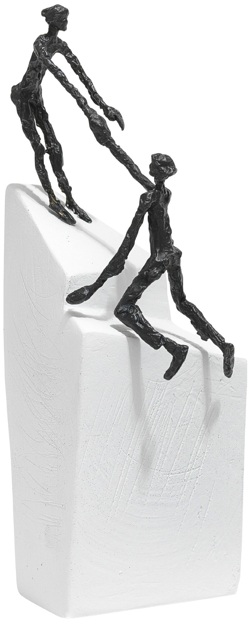 Sculpture "Together We Can Do It III", bronze on cast stone by Luise Kött-Gärtner