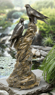 Sculpture de jardin "Faucons gerfauts", bronze