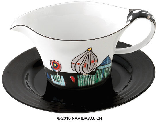 Sauceboat "Les Antipodes" (en anglais) de Friedensreich Hundertwasser