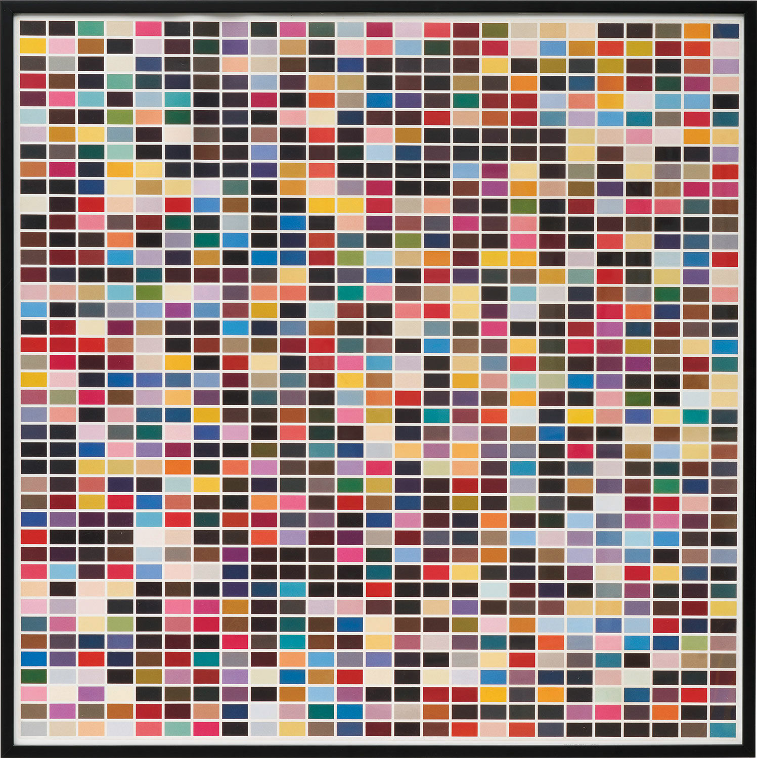 Billede "1025 Colours" (1974), indrammet von Gerhard Richter