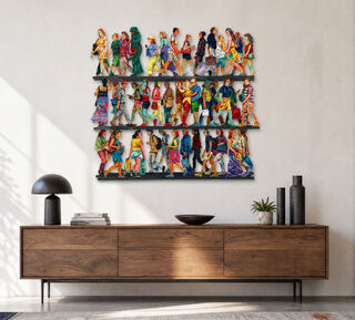 3D-Wandskulptur "5th Avenue K" (2017), Aluminium von David Gerstein