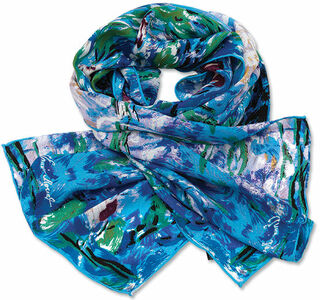 Silk scarf "Nymphéas"