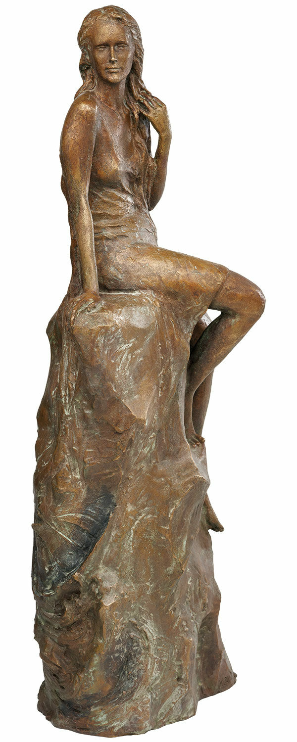 Skulptur "Loreley" (2023), bronzereduktion von Valerie Otte