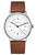Sternglas automatic wristwatch "Selecta", white/brown