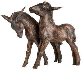 Sculpture "Donkey Couple", reduction in bronze