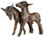Sculpture "Couple d'ânes", réduction en bronze
