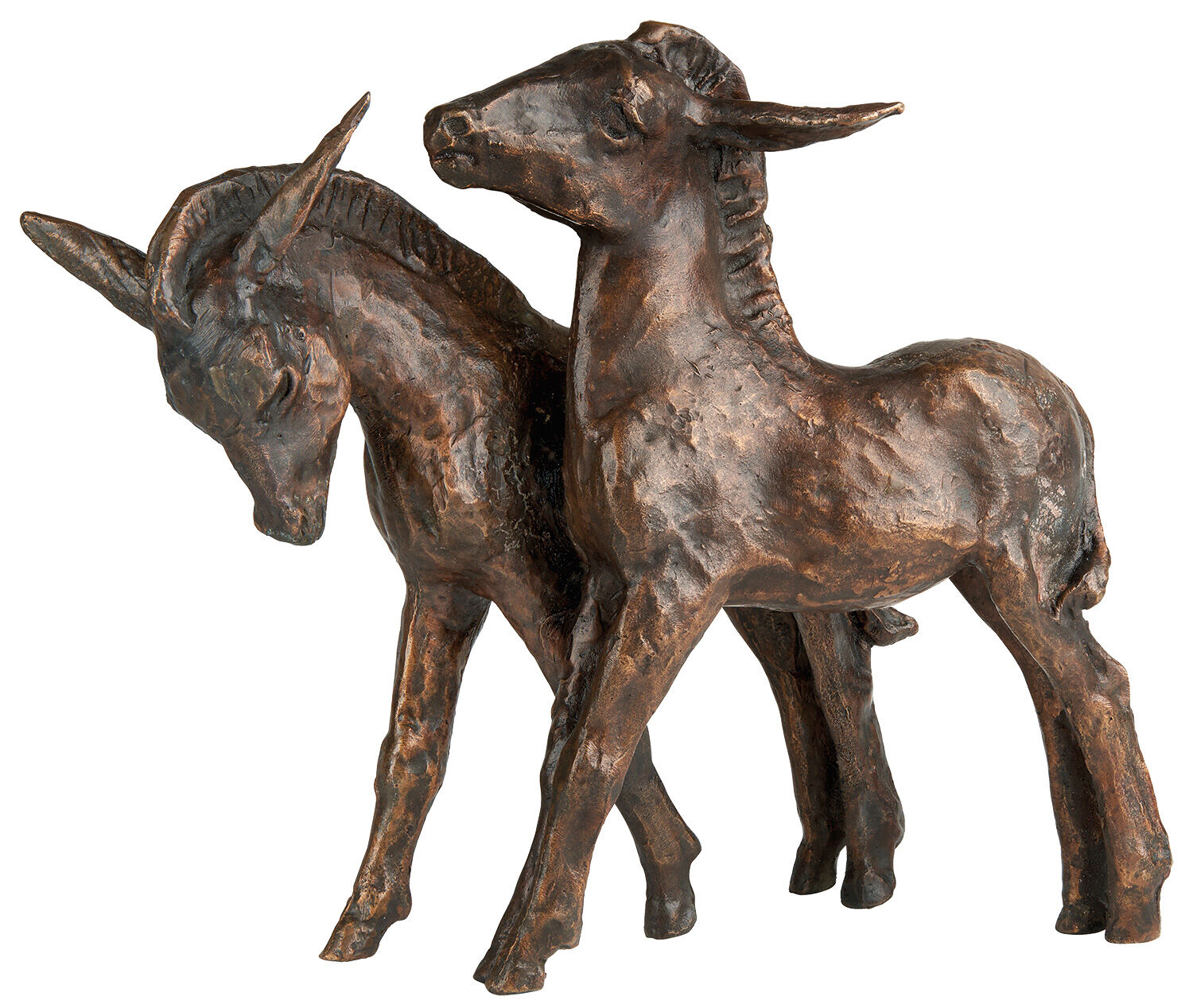 Sculptuur "Ezelspaar", reductie in brons von Kurt Arentz