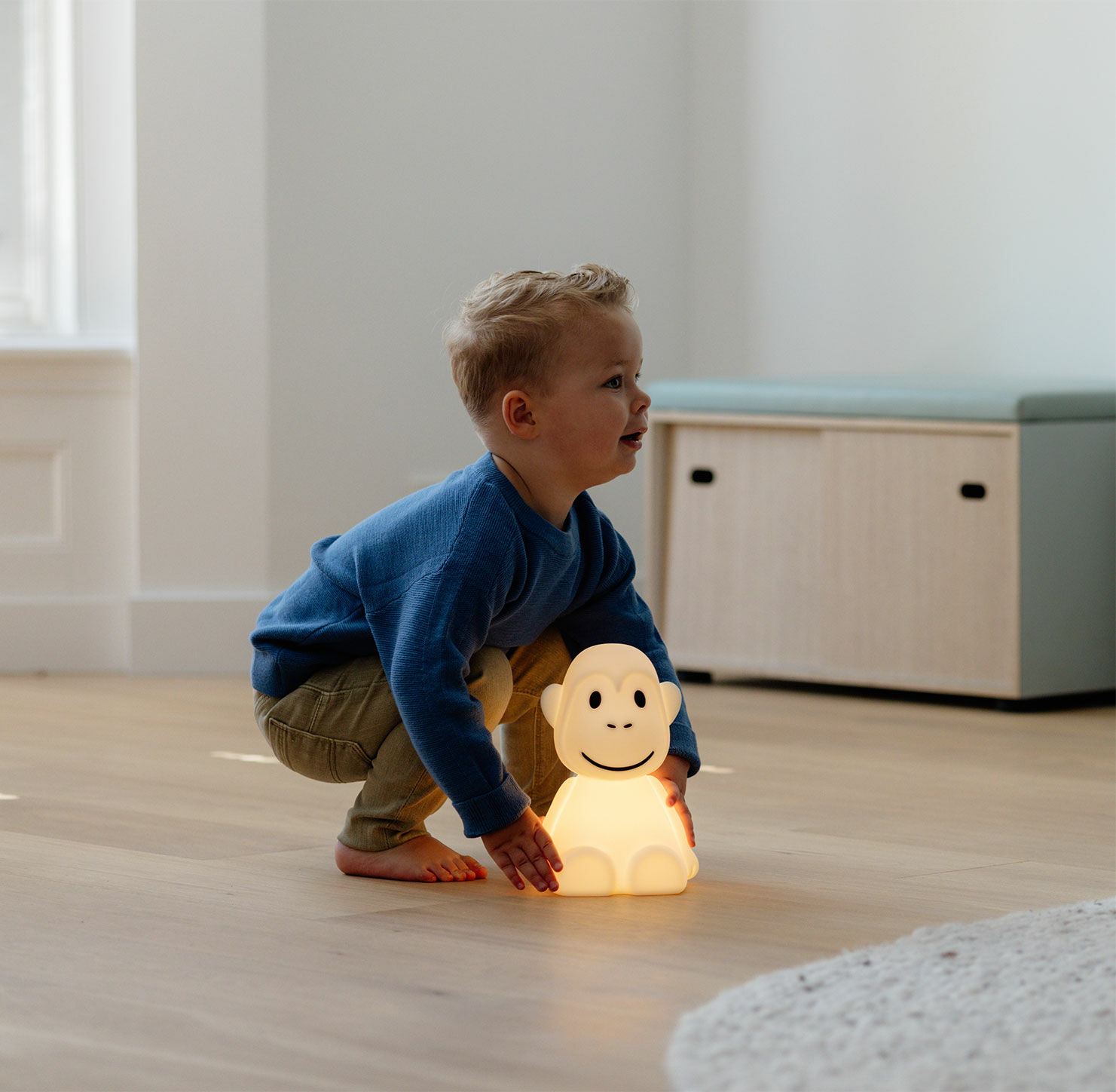 Cordless LED night light "Monkey", dimmable by Mr. Maria