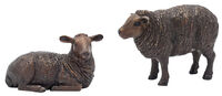 Sada 2 zahradních plastik "Ovce", bronz