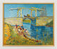 Picture "Bridge at Arles (Pont de Langlois)" (1888), framed by Vincent van Gogh