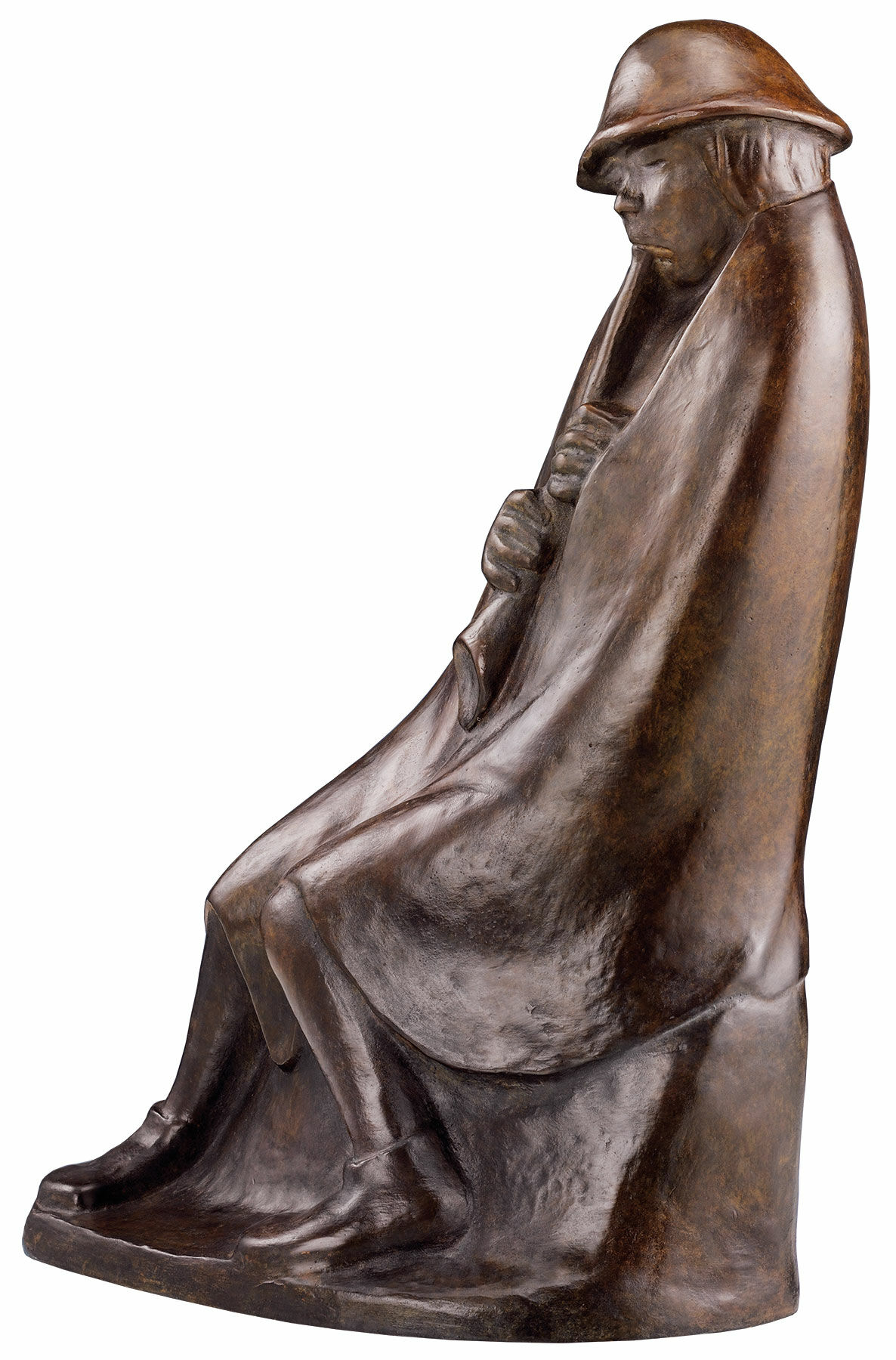 Sculpture "Le joueur de flûte" (1936), réduction en bronze von Ernst Barlach