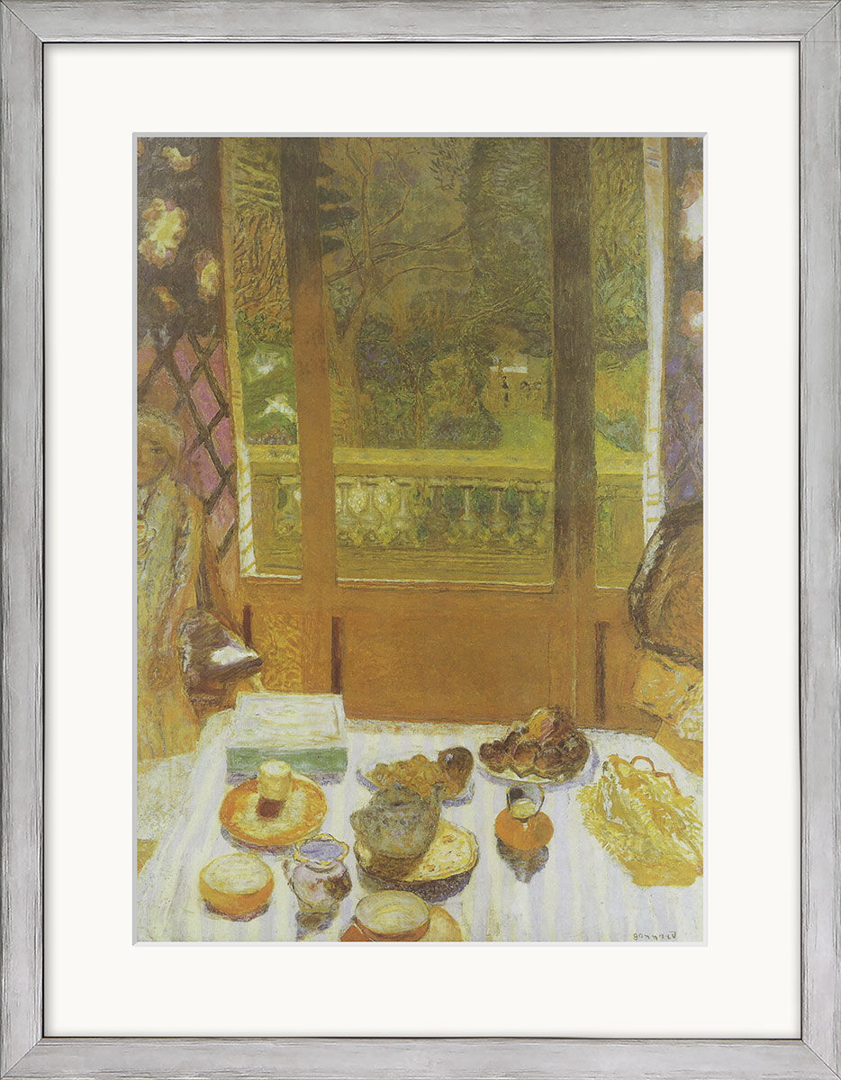 Schilderij "Eetkamer met uitzicht op de tuin (De ontbijtkamer)" (1930-31), ingelijst van Pierre Bonnard