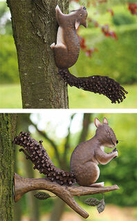 Set of 2 garden ornaments "Squirrel"