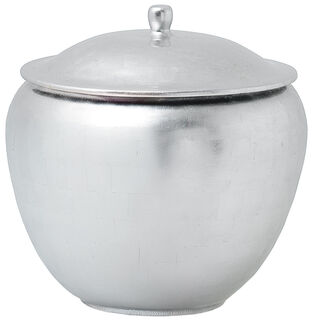 Großes Dekogefäß "Statement Box silber"