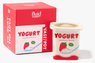 Keramikvase / Deko-Objekt "Erdbeerjoghurt" von Fluid Market