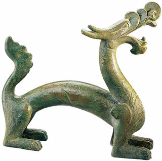 Sculpture "Chinese Han Dragon", bonded bronze
