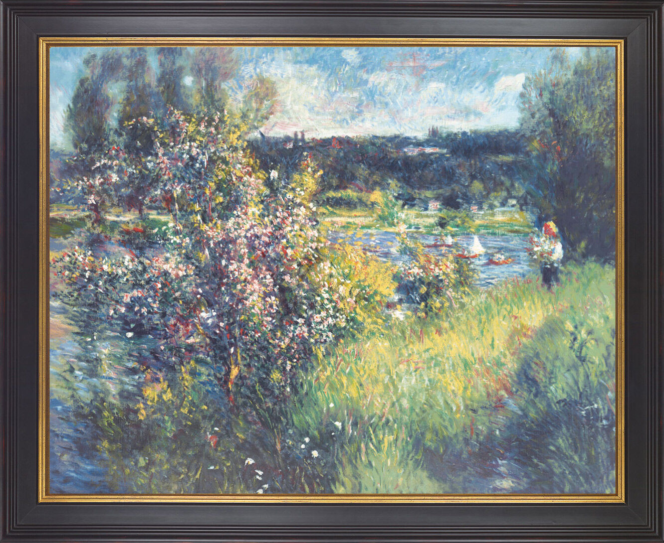 Picture "The Seine at Chatou" (1881), framed by Auguste Renoir