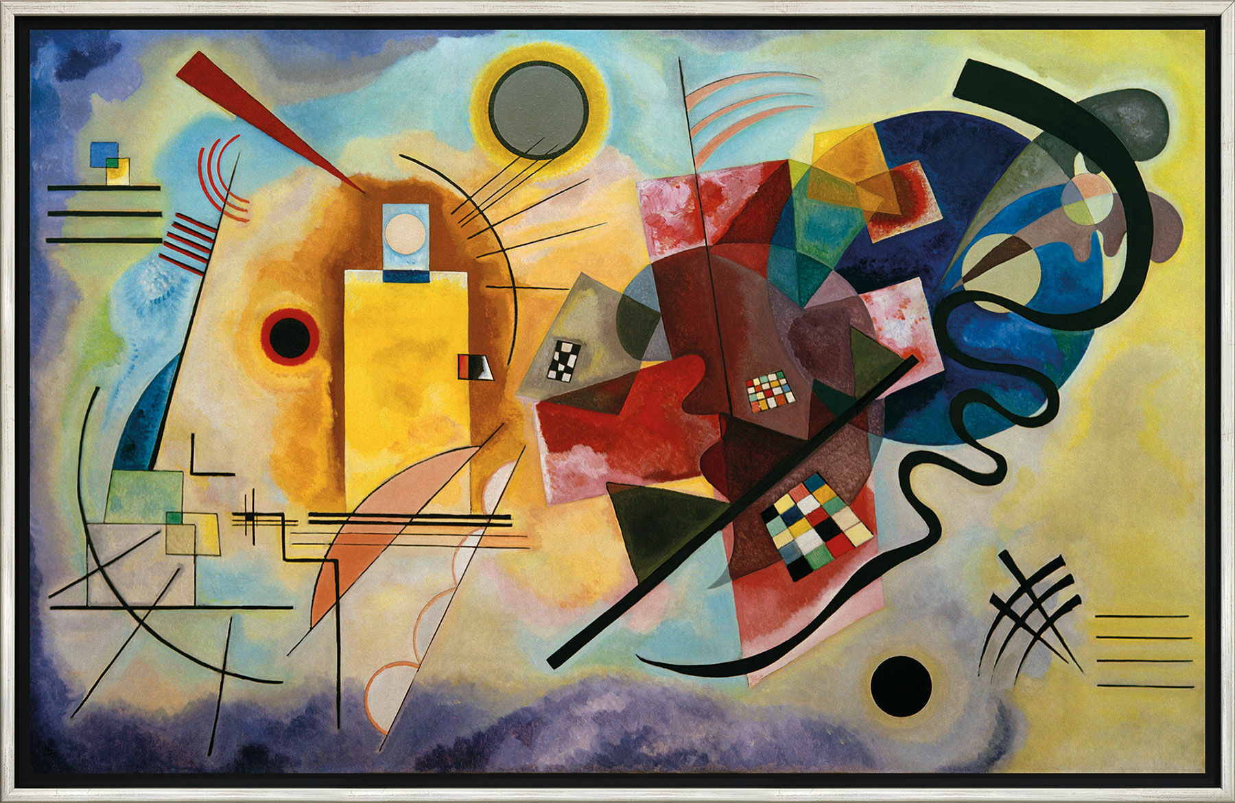 Picture "Yellow - Red - Blue" (1925), framed by Wassily Kandinsky