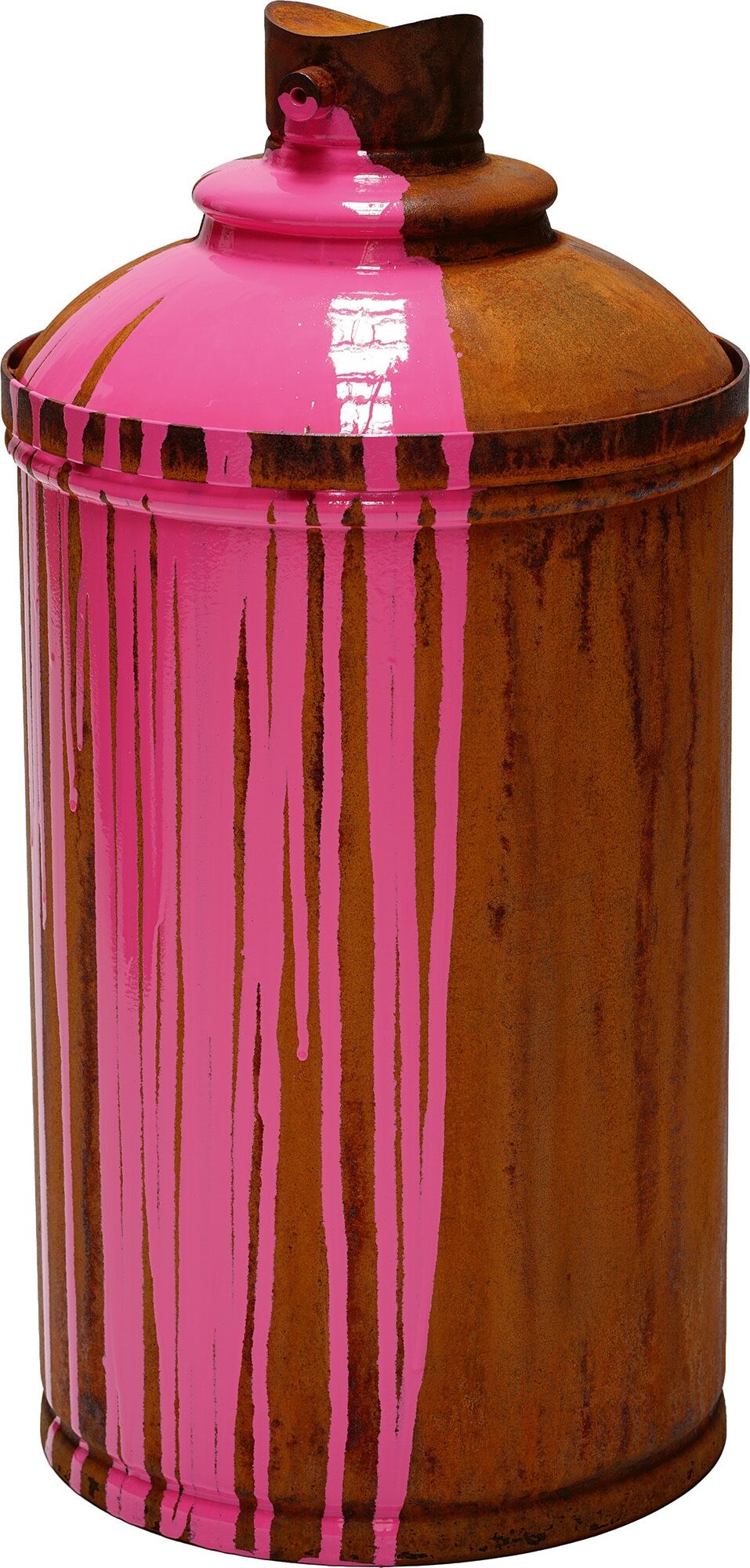 Sculpture "Spraycan Mini Pink" (2025) (Pièce unique en série), acier de Jan M. Petersen