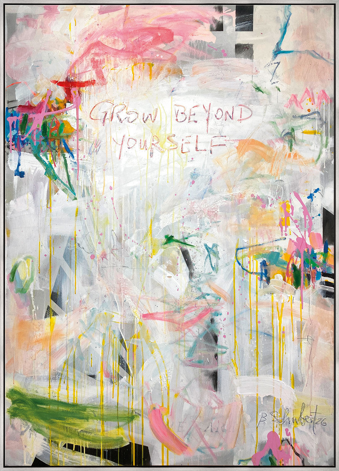 Bild "Grow Beyond Yourself No. 1" (2026) (Original / Unikat), gerahmt von Bea Schubert