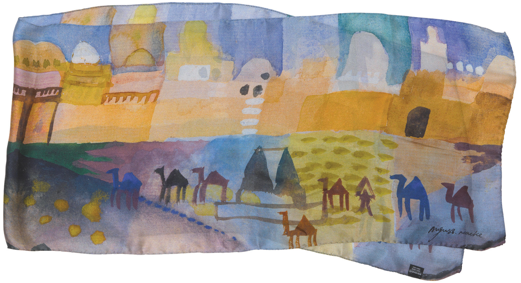 Silk scarf "Kairouan I" by August Macke