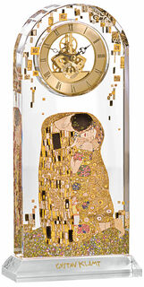 Tischuhr "Der Kuss" mit Golddekor