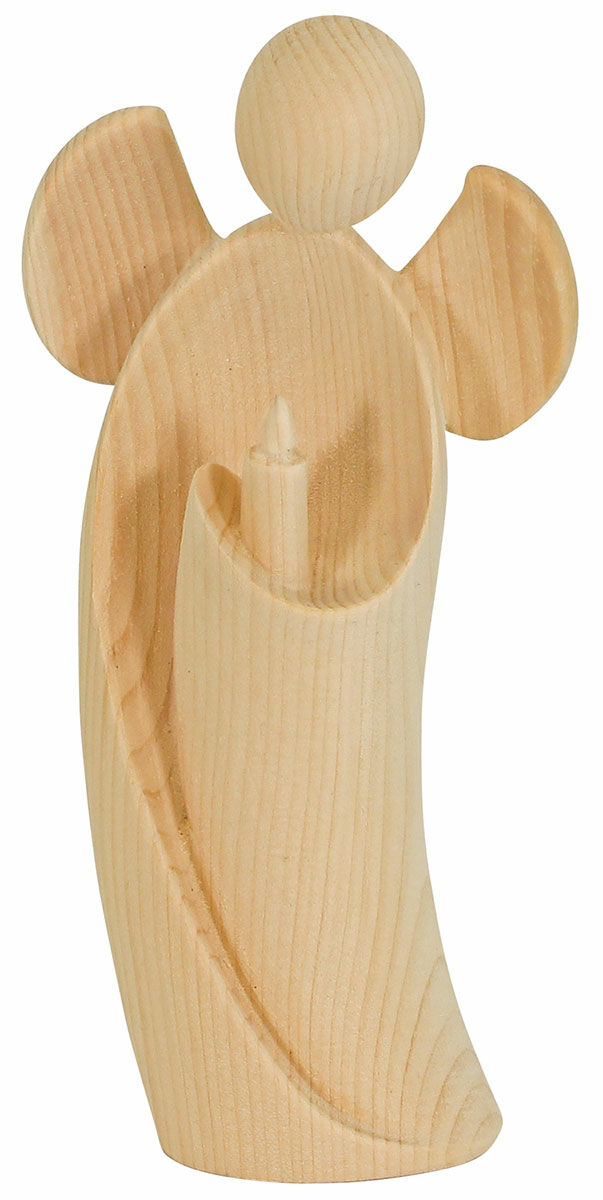Wooden sculpture "Angel with Candle"