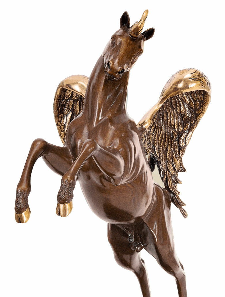 Sculpture "My Unicorn Pegasus", bronze by Ernst Fuchs
