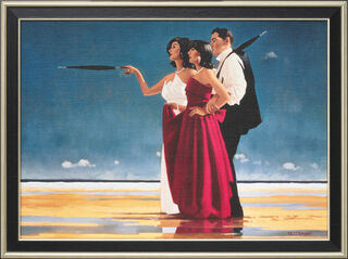 Picture "The Missing Man I" (1996), framed by Jack Vettriano