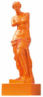 Skulptur "Venus von Milo - Orange" (Reduktion, Höhe 32 cm), Kunstmarmor