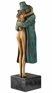 Skulptur "Amore", Version Bronze grün von Bruno Bruni