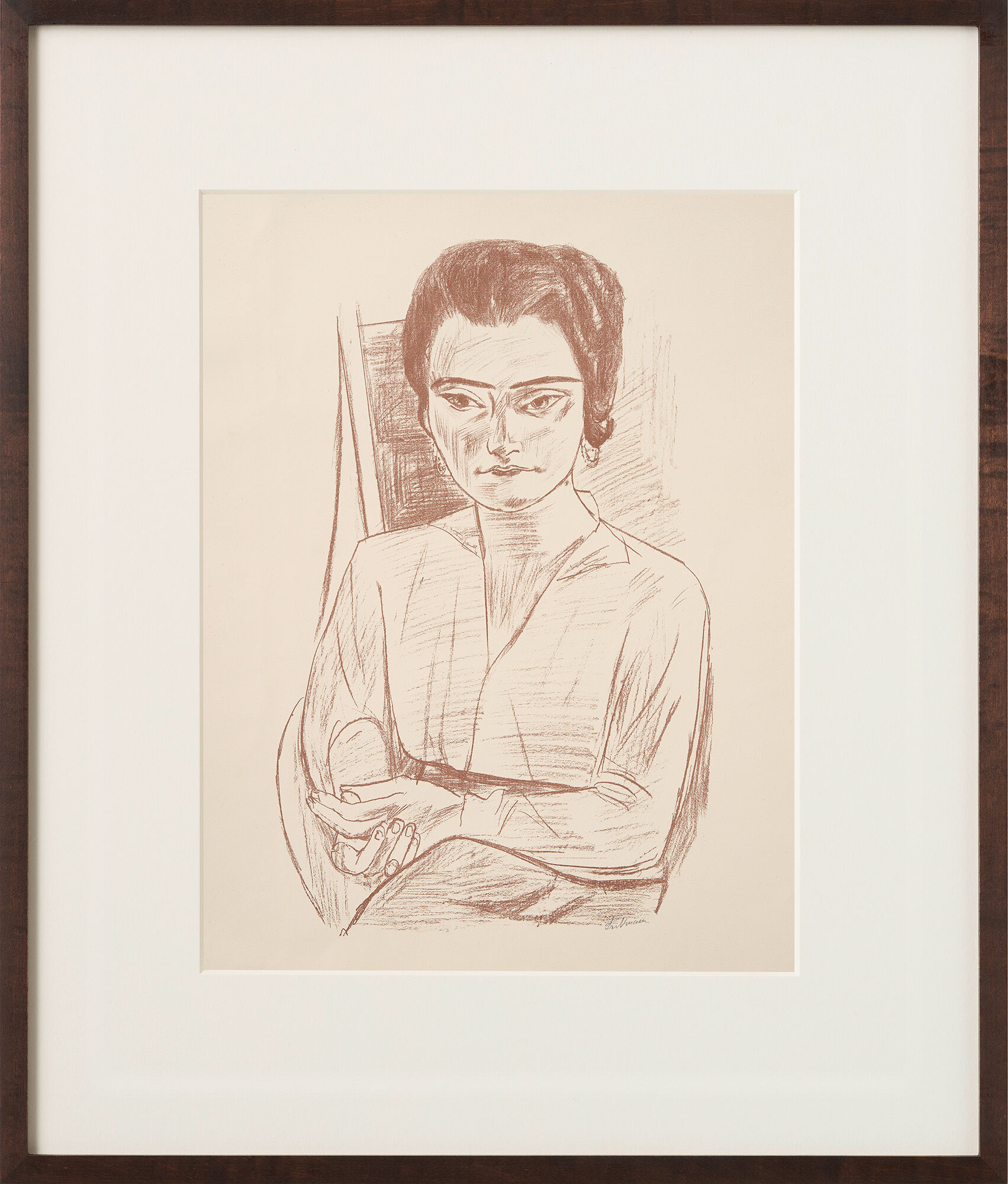 Picture "Young Lady (Portrait of Naila, Mrs H.M.)" (1923) by Max Beckmann