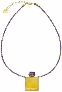 Amber necklace "Violetta"