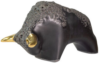 Keramikfigur "Bull", schwarze Version
