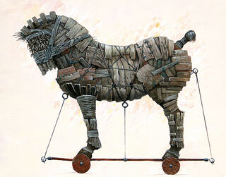 Picture "Trojan" (2008), unframed by Sascha Lunyakov