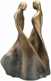 2-piece sculpture "Dancing Couple", bronze by Maria-Luise Bodirsky