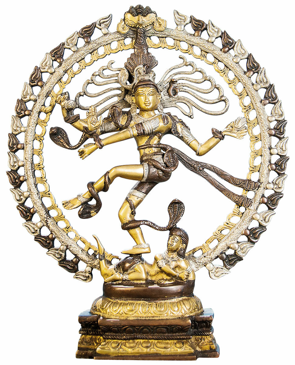 Messingskulptur "Shiva Nataraja"