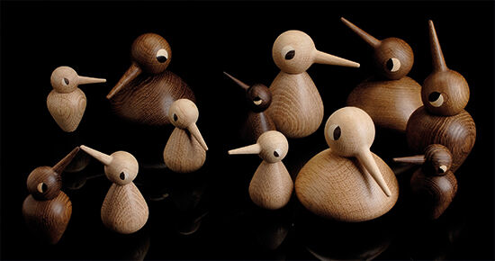 Houten figuur "Vogel donkerbruin" (groot, hoogte 12 cm) - Ontwerp Christian Vedel van ArchitectMade
