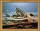 Tableau "La mer arctique" (1824), encadré de Caspar David Friedrich