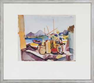 Schilderij "Landschap bij Hammamet" (1914), ingelijst