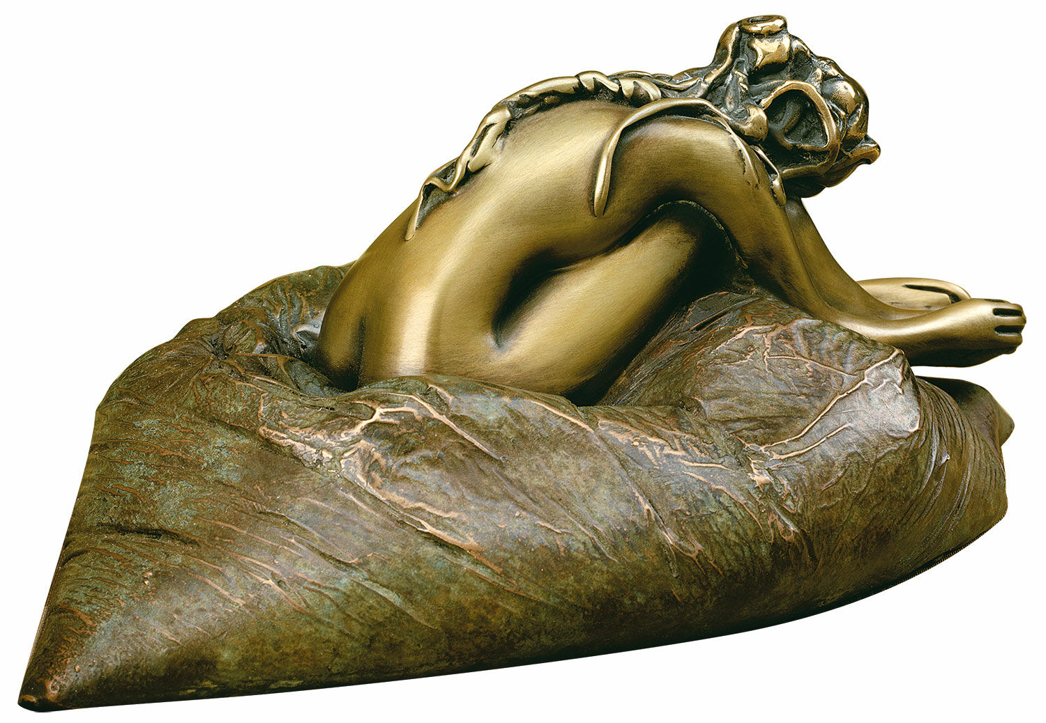 Skulptur "Auf dem Kissen", Bronze von Bruno Bruni