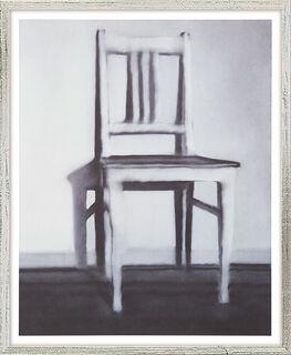 Cuadro "Silla de cocina" (1965), versión enmarcada en plateado de Gerhard Richter