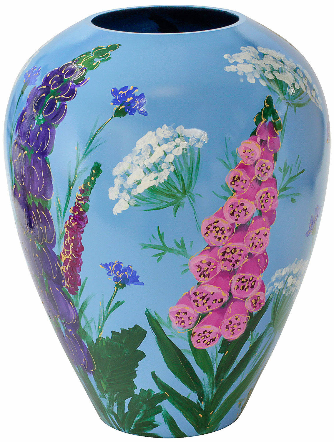 Vase en verre "Bouquet de fleurs de prairie" von Milou van Schaik Martinet