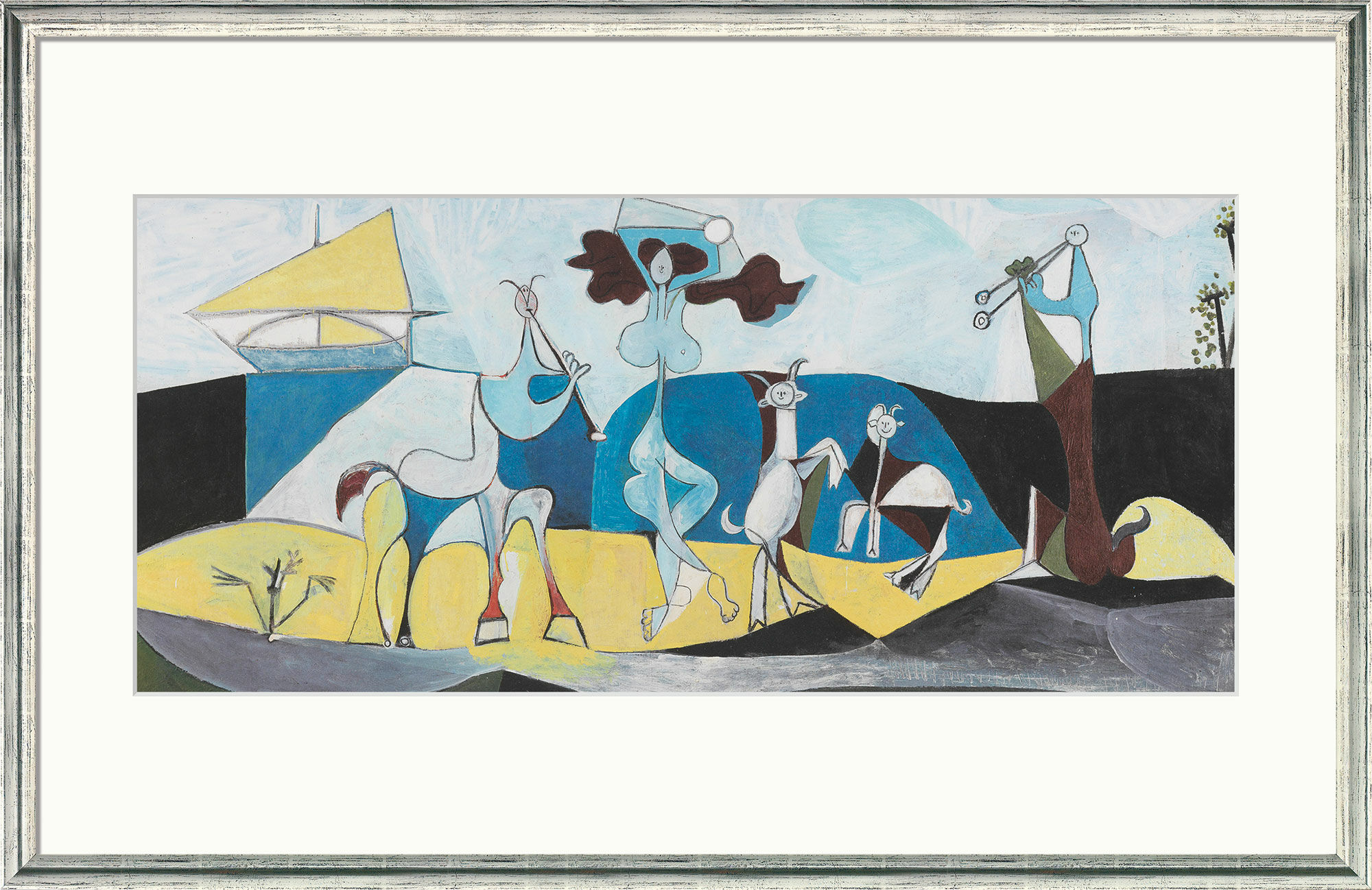 Bild "Die Freude des Lebens" (1946), gerahmt von Pablo Picasso