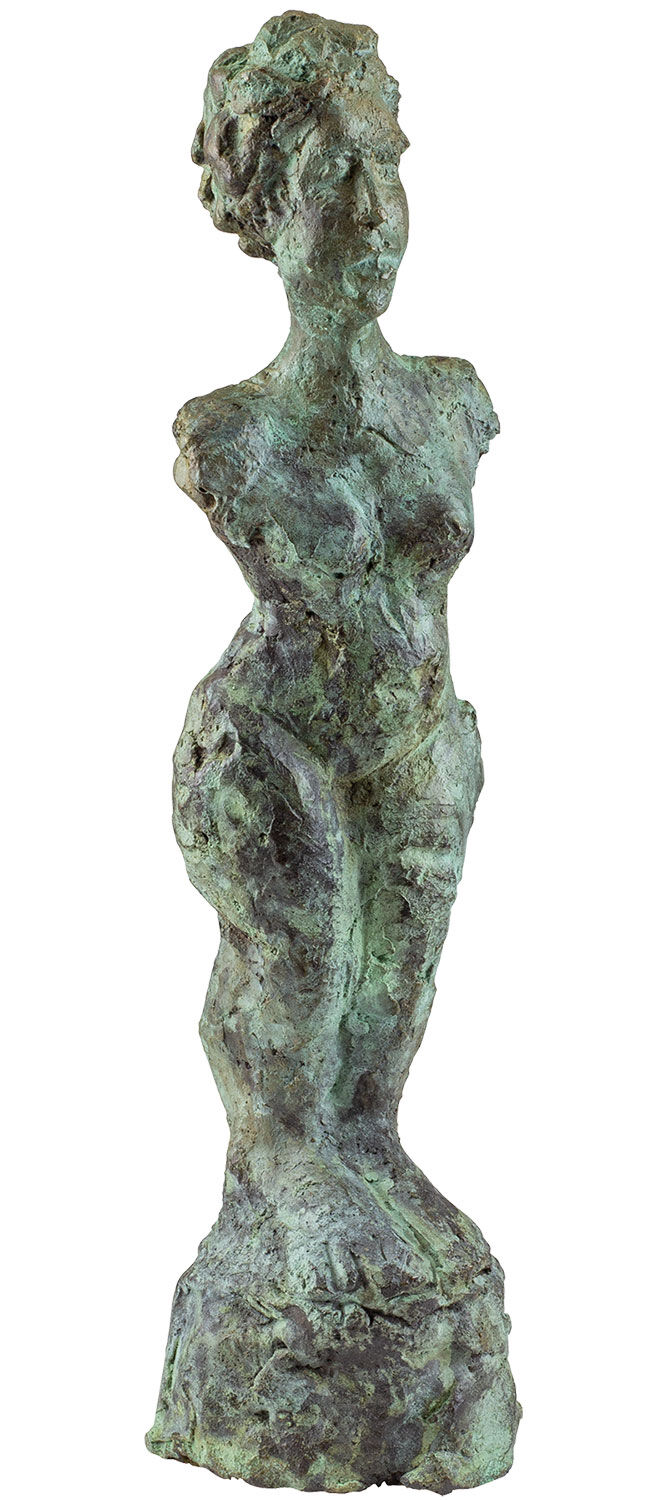 Skulptur "Lille nøgen figur", bronze af Karl Manfred Rennertz