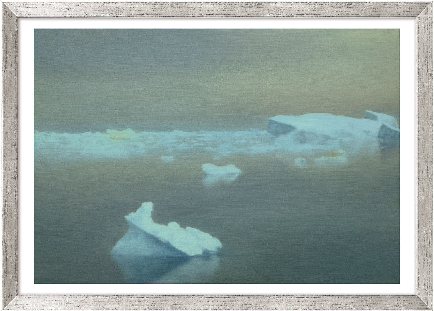Beeld "Ice" (1981), zilverkleurige ingelijste versie von Gerhard Richter