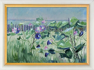 Picture "Flowering Tendrils in Summer", framed by Karl Hagemeister