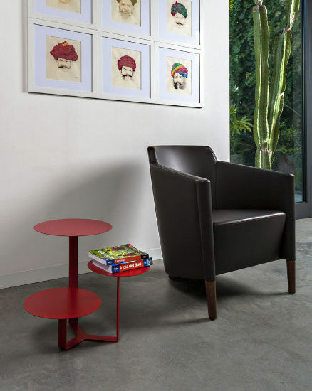 Side table "Triple", red version